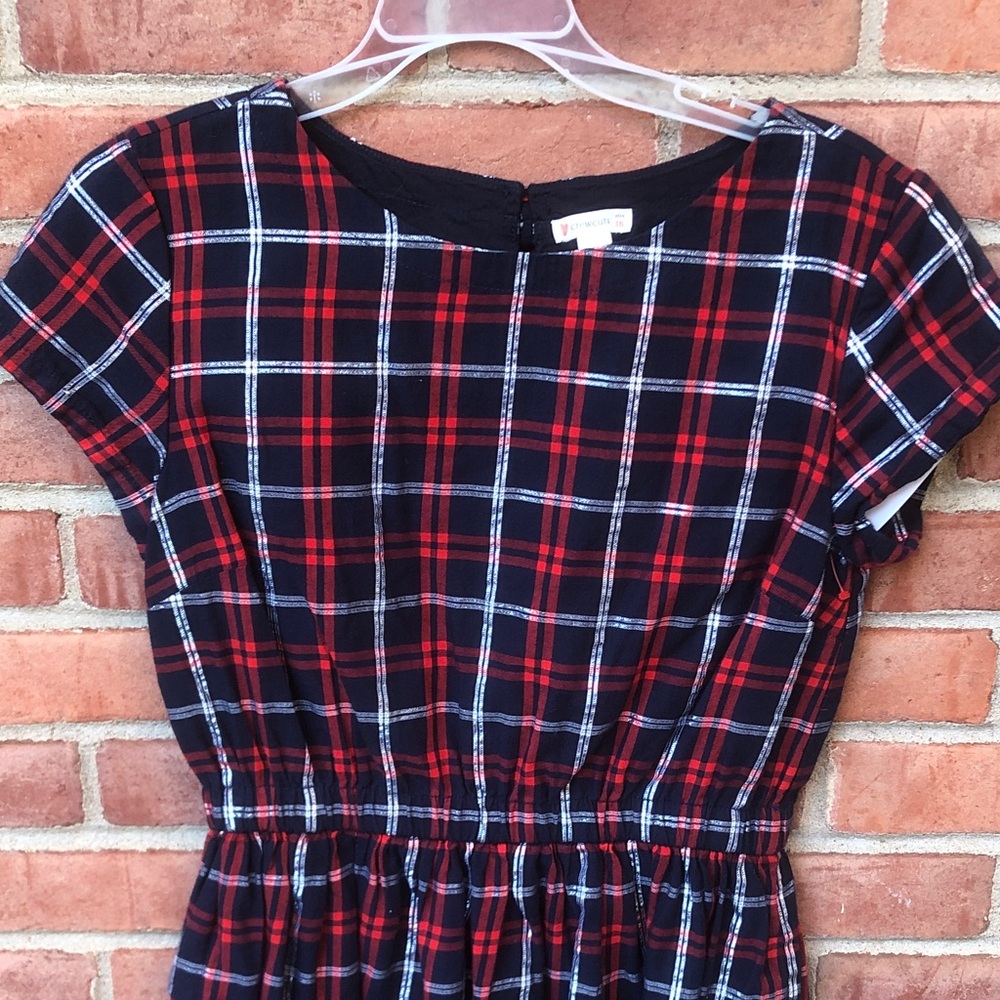 Crewcuts Red and Black Plaid Kids Dress